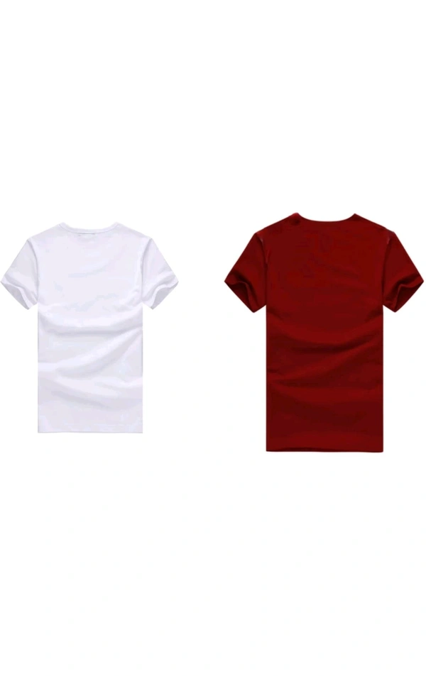 ATTITUDE START OF FASHION  ₹121 WCP Striped Men Multicolour T-shirt zm690o M 122 - White Maroon, L