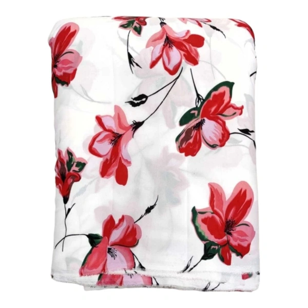 Lilaba Fabric  ₹117 WCP Crepe Floral Print Kurta Fabric (Unstitched) eov596 M 273 - White