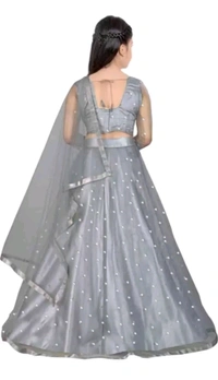 FEMISHA CREATION  ₹328 WCP Girls Lehenga Choli Dupatta Set d4fmlf M 341 - Grey, 10-11 Years