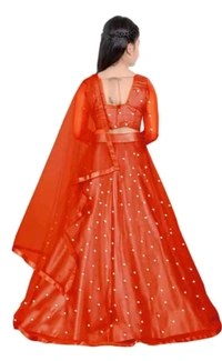 FEMISHA CREATION  ₹328 WCP Girls Lehenga Choli Dupatta Set d4fmlf M 341 - Red, 4-5 Years
