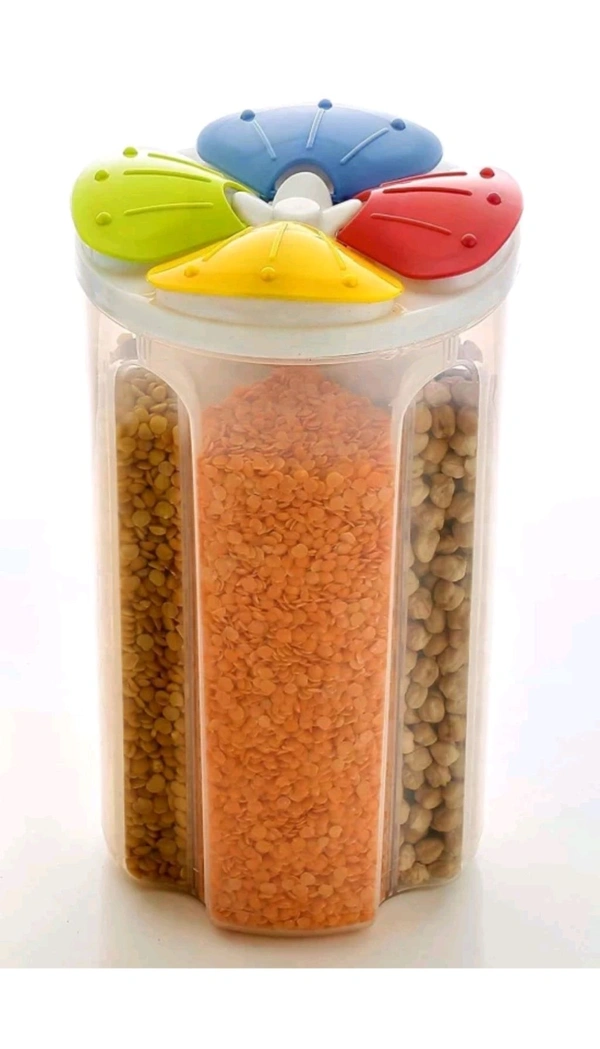 KHODAL PLASTIC  ₹187 WCP 2000ML Storage Containers For Kitchen 4 Section kim774 M 210