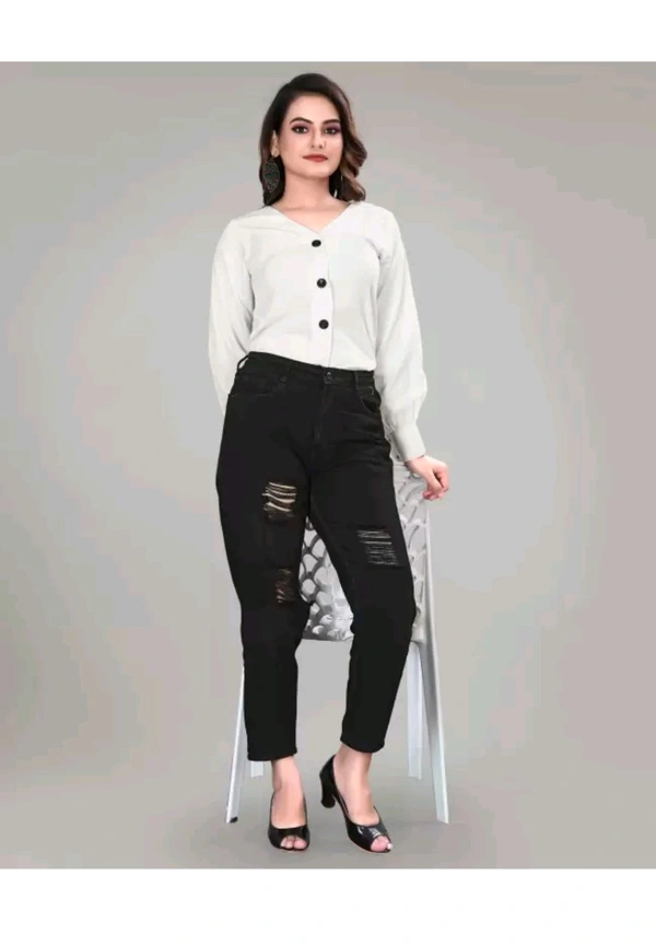 FN COLLECTION  ₹237 WCP Casual Women White Top vifvbg M 300 - M