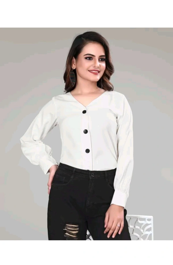 FN COLLECTION  ₹237 WCP Casual Women White Top vifvbg M 300 - XL