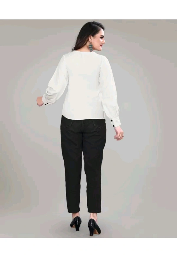FN COLLECTION  ₹237 WCP Casual Women White Top vifvbg M 300 - XL