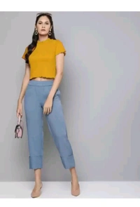DELHI, INDIA  ₹203 WCP Party Solid Women Purple Top pzvx68b M 151 - Yellow, XS