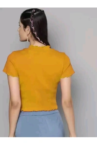 DELHI, INDIA  ₹203 WCP Party Solid Women Purple Top pzvx68b M 151 - Yellow, XS