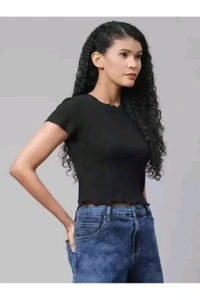 DELHI, INDIA  ₹203 WCP Party Solid Women Purple Top pzvx68b M 151 - Black, M