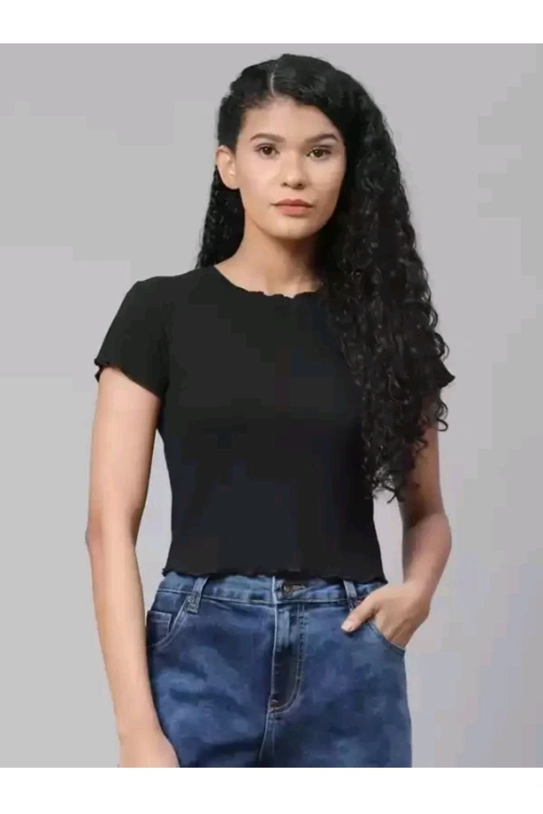 DELHI, INDIA  ₹203 WCP Party Solid Women Purple Top pzvx68b M 151 - Black, L