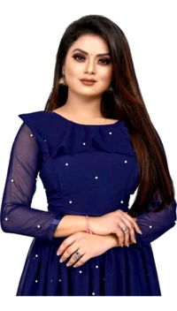 JAY MURLIDHAR CREATION  ₹352 WCP Embellished Semi Stitched Lehenga Choli 35392i M 420 - Blue, Free