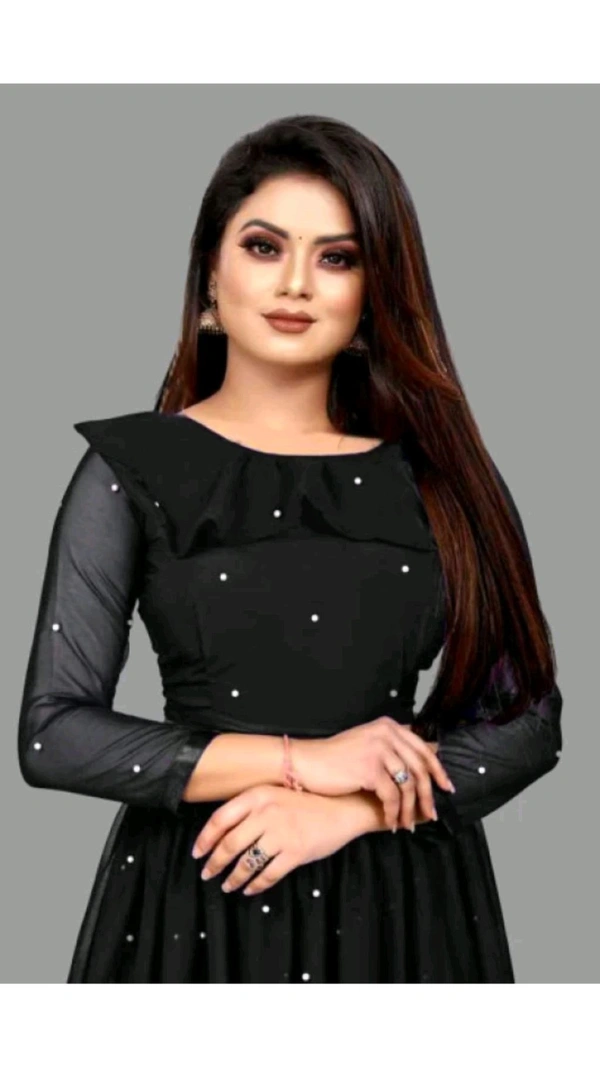 JAY MURLIDHAR CREATION  ₹352 WCP Embellished Semi Stitched Lehenga Choli 35392i M 420 - Black, Free