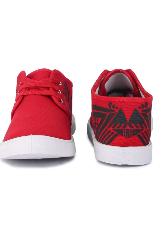 BR FOOTWEAR  ₹260 WCP Trendy Canvas Sneakers For Men ytpl2w M 248 - Red, 8