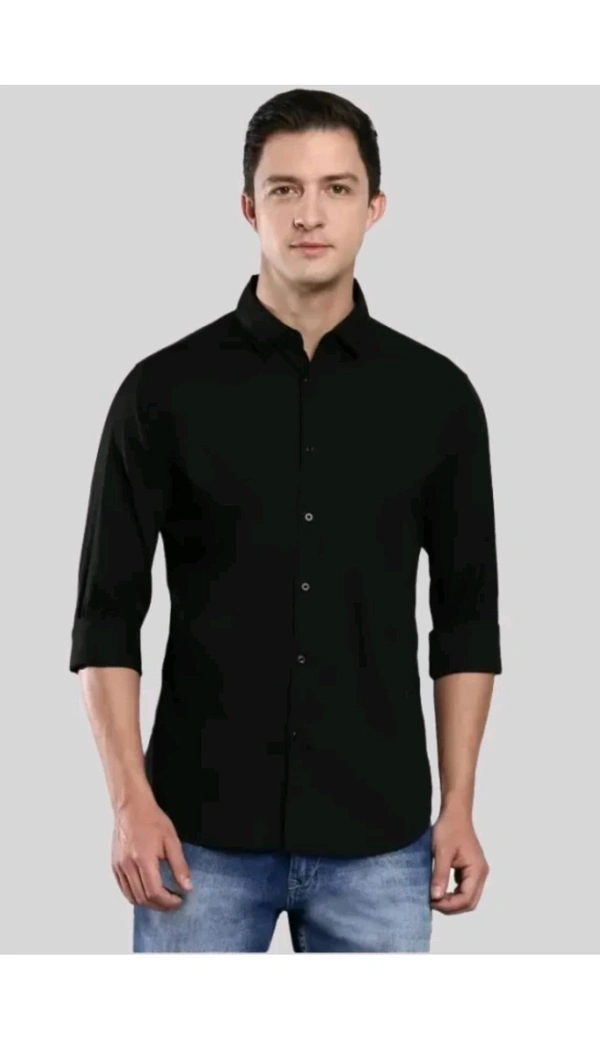 Trending Company Jaipur  ₹236 WCP Men Solid Casual Shirt g3znk2 M 300 - Black, S