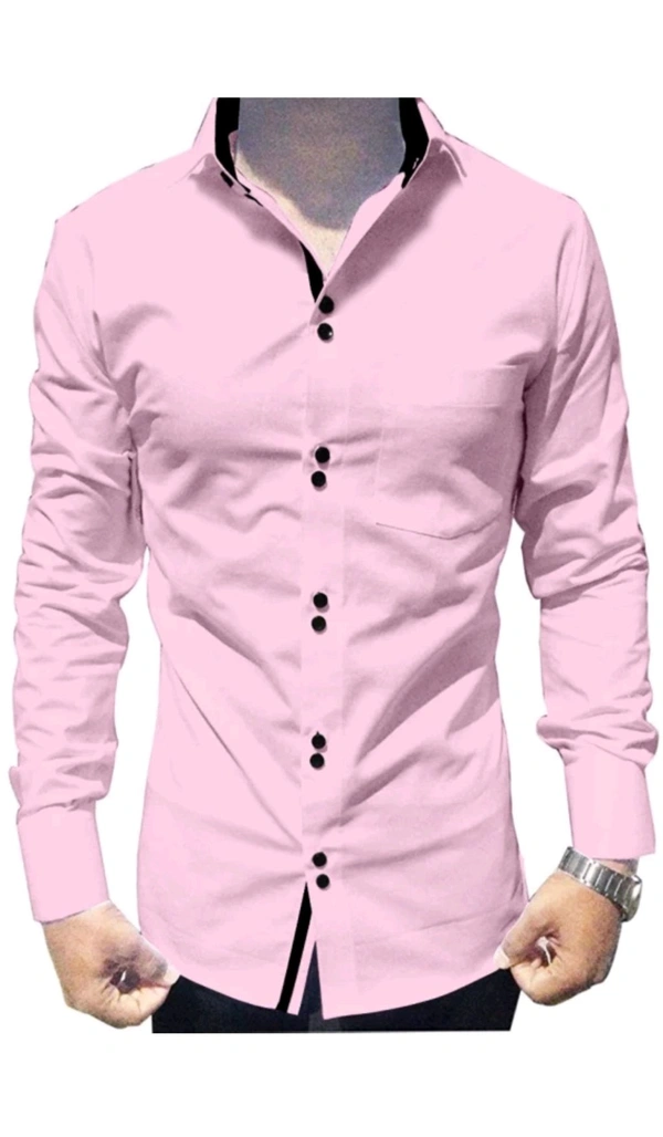 MARK LEURENT  ₹295 WCP Men Solid Formal Shirt 9ojeb1 M 355 - Pink, L