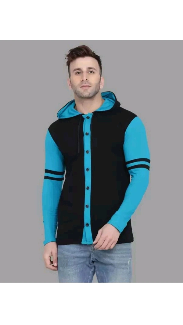 Tfurnish Private Limited  ₹331 WCP Men Color Block Casual Shirt giu5fd M 352 - M, Black_Turquoise