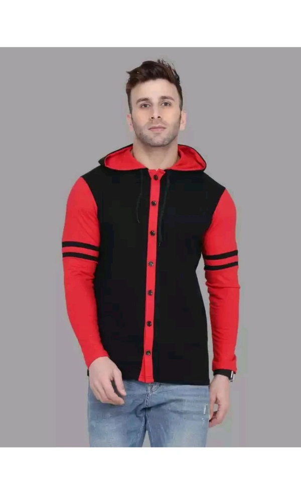 Tfurnish Private Limited  ₹331 WCP Men Color Block Casual Shirt giu5fd M 352 - S, Black_Red