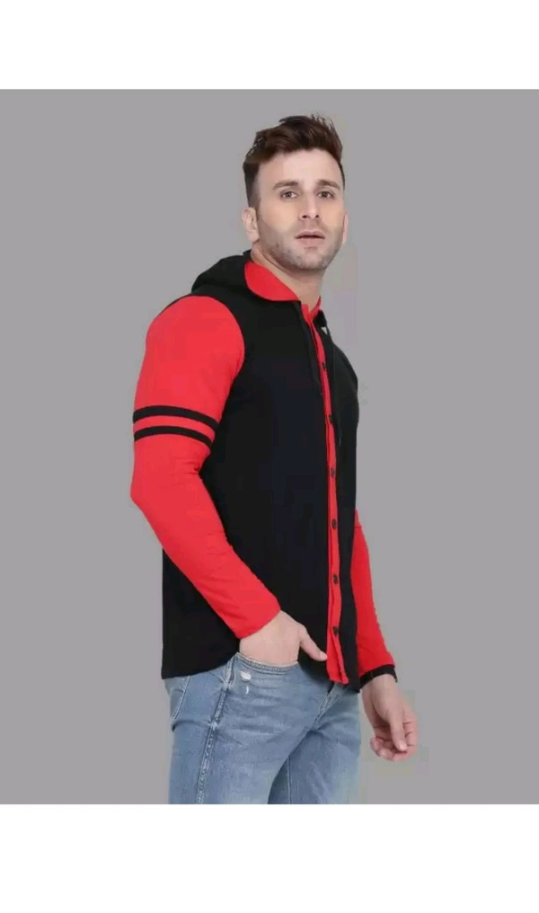 Tfurnish Private Limited  ₹331 WCP Men Color Block Casual Shirt giu5fd M 352 - S, Black_Red