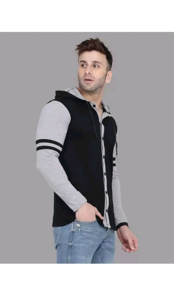 Tfurnish Private Limited  ₹331 WCP Men Color Block Casual Shirt giu5fd M 352 - L, Black_Grey