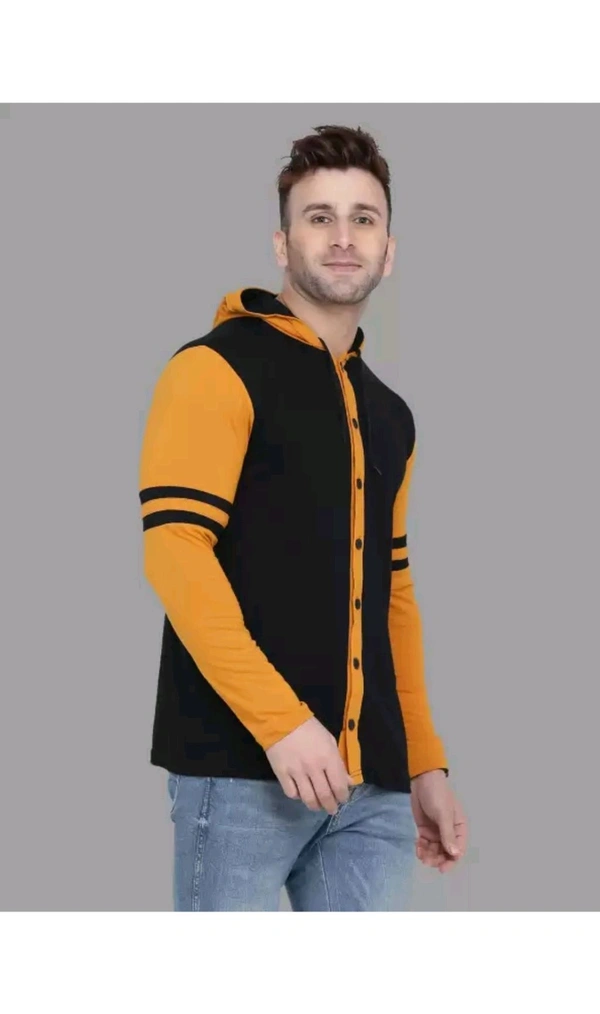 Tfurnish Private Limited  ₹331 WCP Men Color Block Casual Shirt giu5fd M 352 - L, Black_Gold