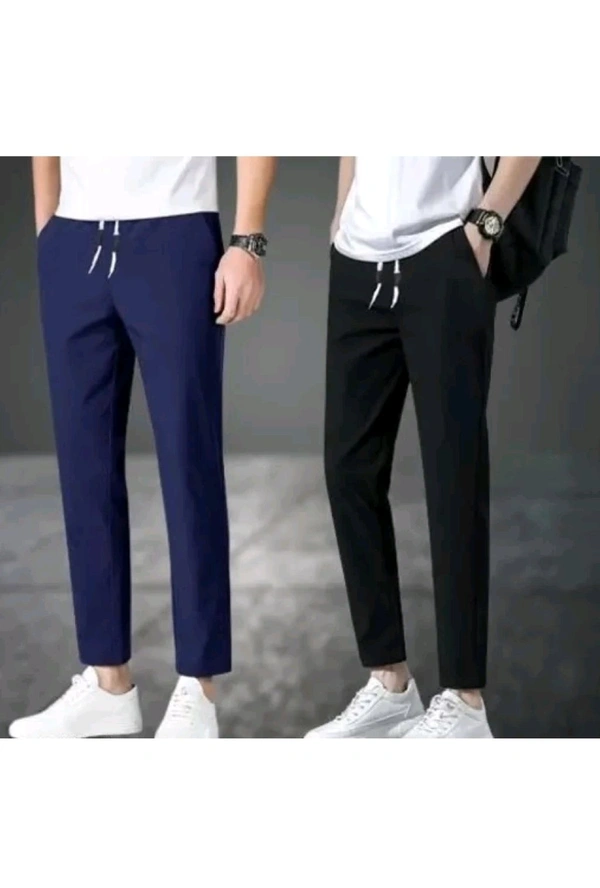 Marquiana Fashion  ₹173 WCP Solid Men Track Pants hpyytk M 339 - Blue-Black, L