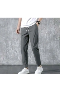Marquiana Fashion  ₹173 WCP Solid Men Track Pants hpyytk M 339 - Grey-Black, M