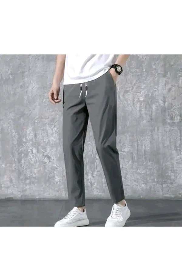 Marquiana Fashion  ₹173 WCP Solid Men Track Pants hpyytk M 339 - Grey-Black, M