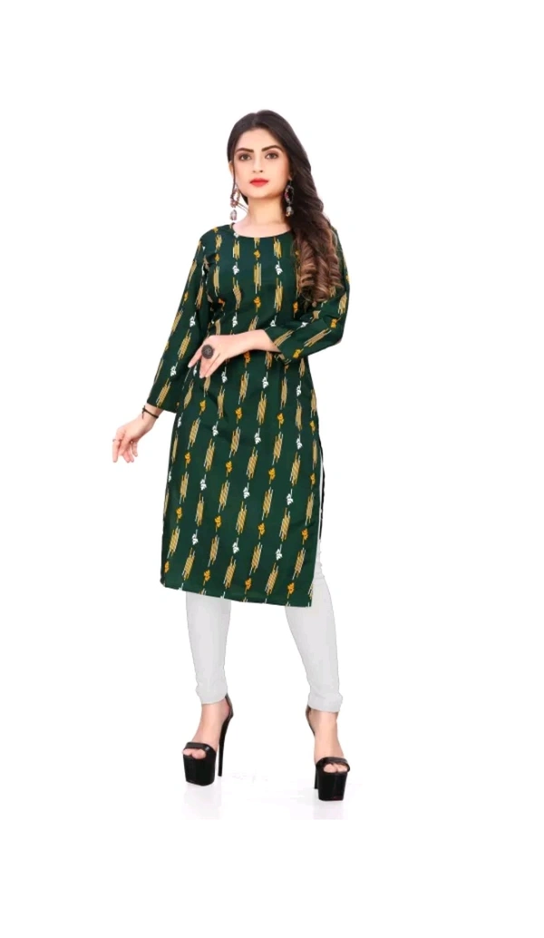 TITANIUM SILK INDUSTRIES PVT LTD. ₹186 WCP Women Printed Polyester Straight Kurta qam0xw M 198 - L
