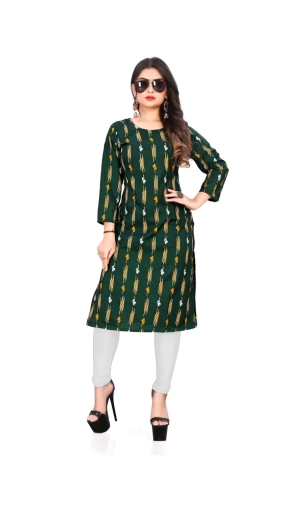 TITANIUM SILK INDUSTRIES PVT LTD. ₹186 WCP Women Printed Polyester Straight Kurta qam0xw M 198 - XXL