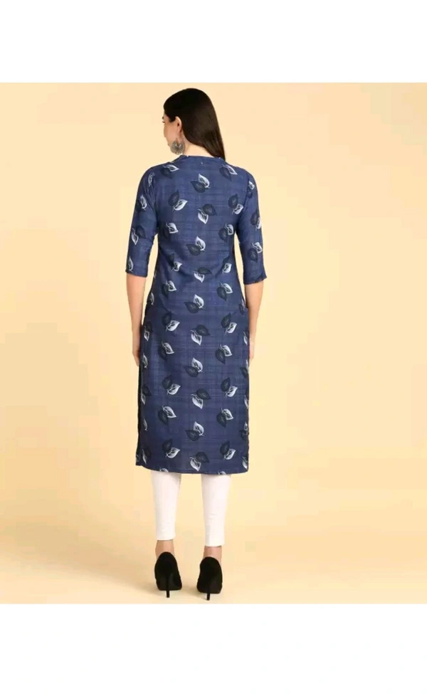 New Ethnic 4 You  ₹233 WCP Women Printed Crepe Straight Kurta hvemja M 207 - Blue, XXL