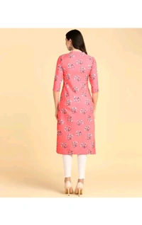New Ethnic 4 You  ₹233 WCP Women Printed Crepe Straight Kurta hvemja M 207 - Pink, XXL