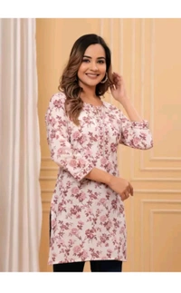 PF FASHION  ₹331 WCP Women Printed Pure Cotton Straight Kurta aetqvs M 288  - M