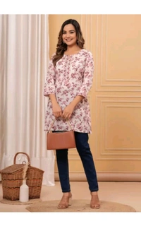 PF FASHION  ₹331 WCP Women Printed Pure Cotton Straight Kurta aetqvs M 288  - M