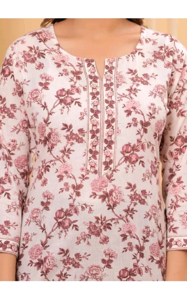 PF FASHION  ₹331 WCP Women Printed Pure Cotton Straight Kurta aetqvs M 288  - XXL