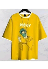 Aditya Sports Wear  ₹168 WCP Printed Men Black T-shirt e64i0a M 252 - Yellow, M