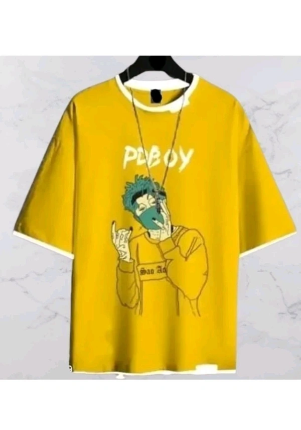Aditya Sports Wear  ₹168 WCP Printed Men Black T-shirt e64i0a M 252 - Yellow, M