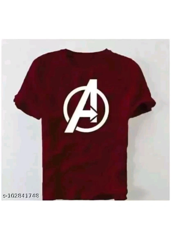 AIRSON CREATION  ₹153 WCP Printed Men Black T-shirt pw02jd M 190 - Maroon, L