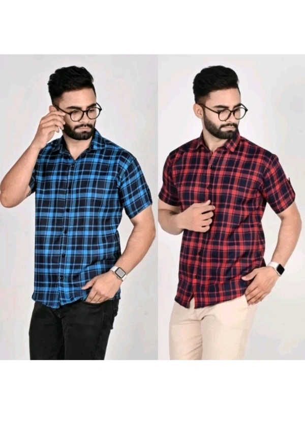 Einfach Gehen INDIA  ₹141 WCP Men Checkered Printed Casual Blue,Red Shirt cwrqo6 M 279 - M