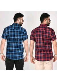 Einfach Gehen INDIA  ₹141 WCP Men Checkered Printed Casual Blue,Red Shirt cwrqo6 M 279 - L