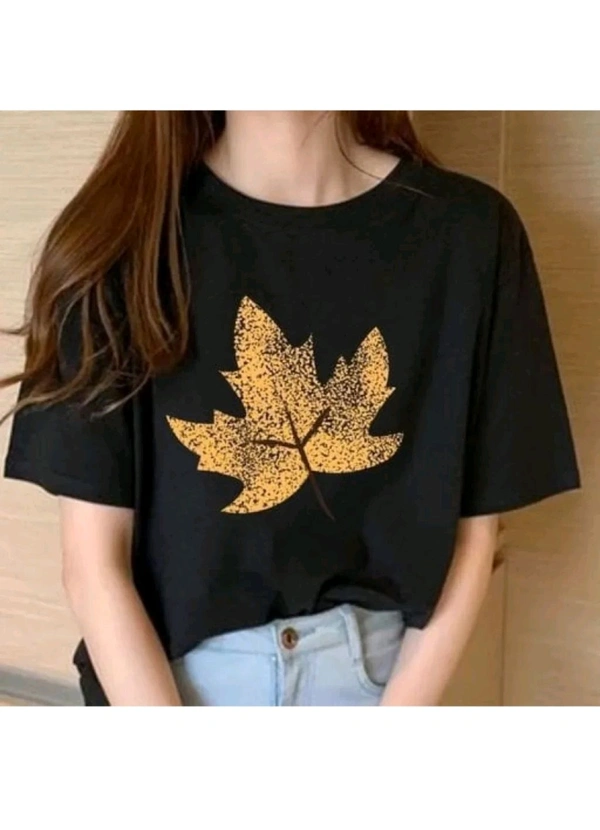 New Delhi 110085 ₹171 WCP Printed Women Black T-shirt fqao63 M 242 - Black, L