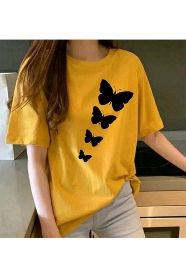 New Delhi 110085 ₹171 WCP Printed Women Black T-shirt fqao63 M 242 - Yellow, L