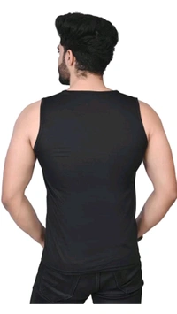 SEEYUSH ENTERPRISES  ₹106 WCP Cotton Blend Fabric Gym Vest eiszz7 M 151 - Black, XL