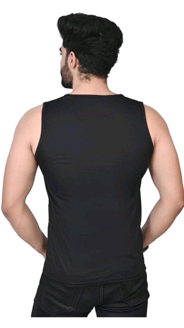 SEEYUSH ENTERPRISES  ₹106 WCP Cotton Blend Fabric Gym Vest eiszz7 M 151 - Black, XL