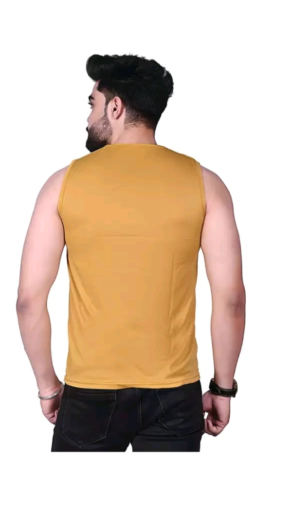 SEEYUSH ENTERPRISES  ₹106 WCP Cotton Blend Fabric Gym Vest eiszz7 M 151 - Mustard, XL