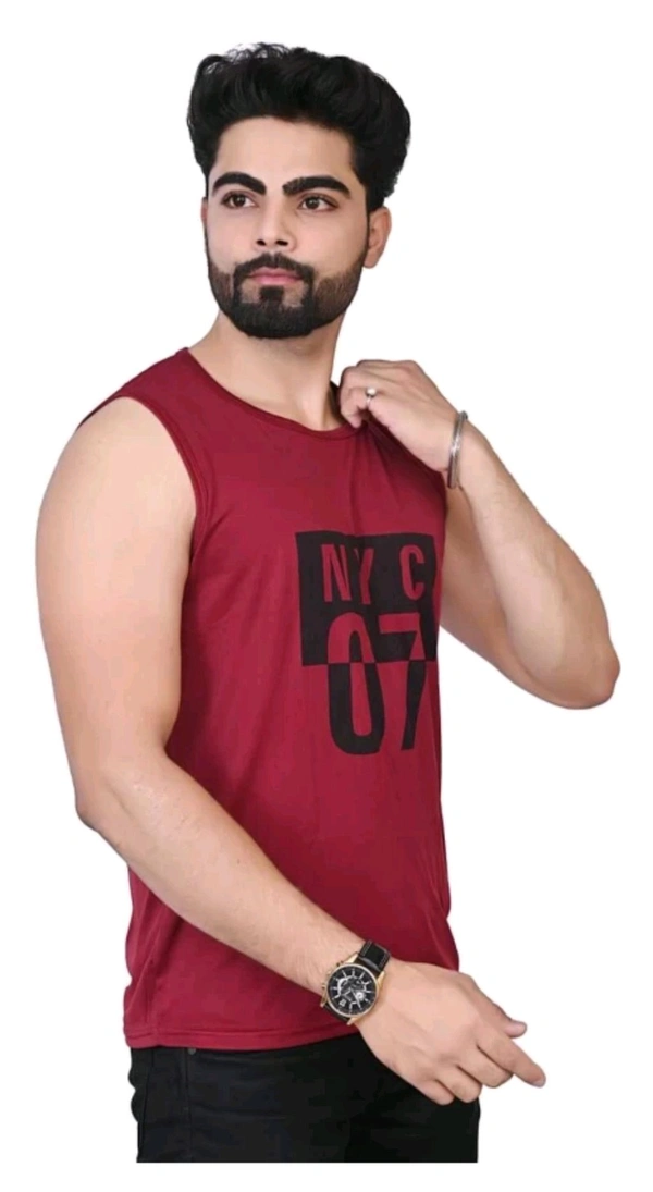 SEEYUSH ENTERPRISES  ₹106 WCP Cotton Blend Fabric Gym Vest eiszz7 M 151 - Red, XL