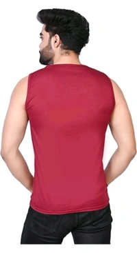 SEEYUSH ENTERPRISES  ₹106 WCP Cotton Blend Fabric Gym Vest eiszz7 M 151 - Red, XL