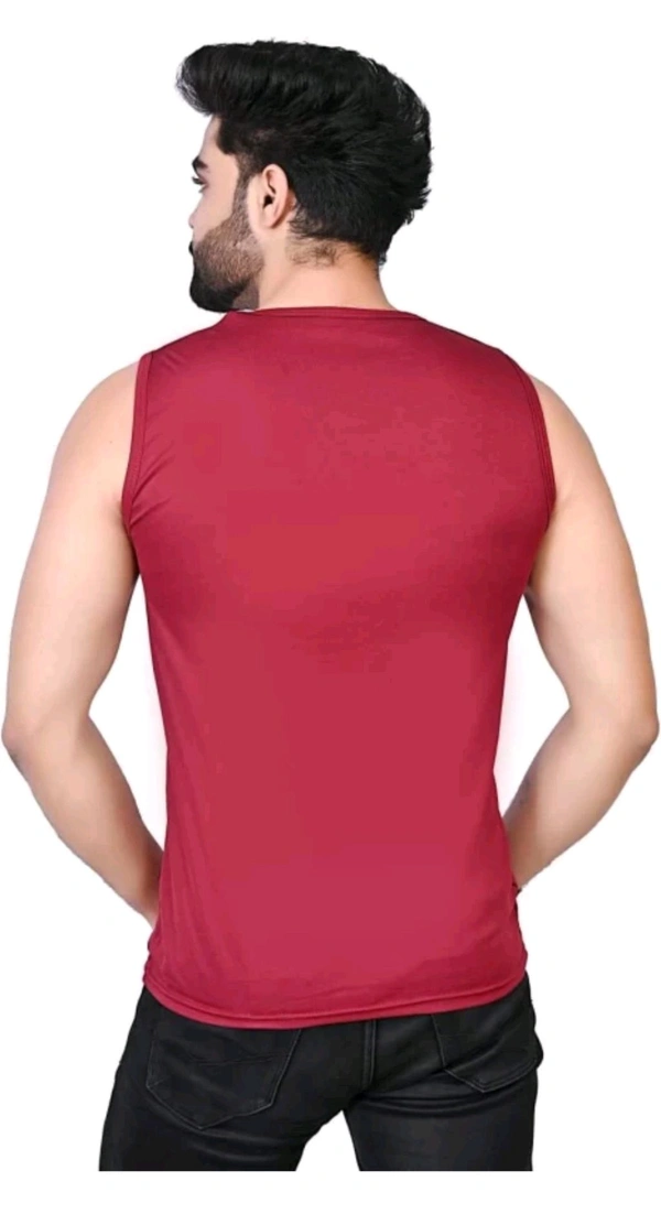 SEEYUSH ENTERPRISES  ₹106 WCP Cotton Blend Fabric Gym Vest eiszz7 M 151 - Red, XL