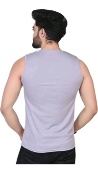 SEEYUSH ENTERPRISES  ₹106 WCP Cotton Blend Fabric Gym Vest eiszz7 M 151 - Grey, M