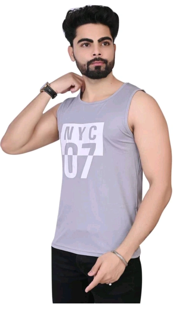 SEEYUSH ENTERPRISES  ₹106 WCP Cotton Blend Fabric Gym Vest eiszz7 M 151 - Grey, M