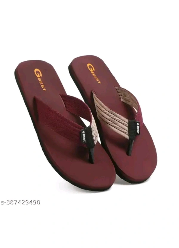 PIHU ENTERPRISES  ₹103 WCP Slippers Flip Flops For Men Pack Of 2 Pairs g5ra8x M 136 - Maroon Green, 8