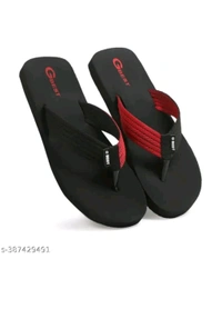 PIHU ENTERPRISES  ₹103 WCP Slippers Flip Flops For Men Pack Of 2 Pairs g5ra8x M 136 - Black Red, 6