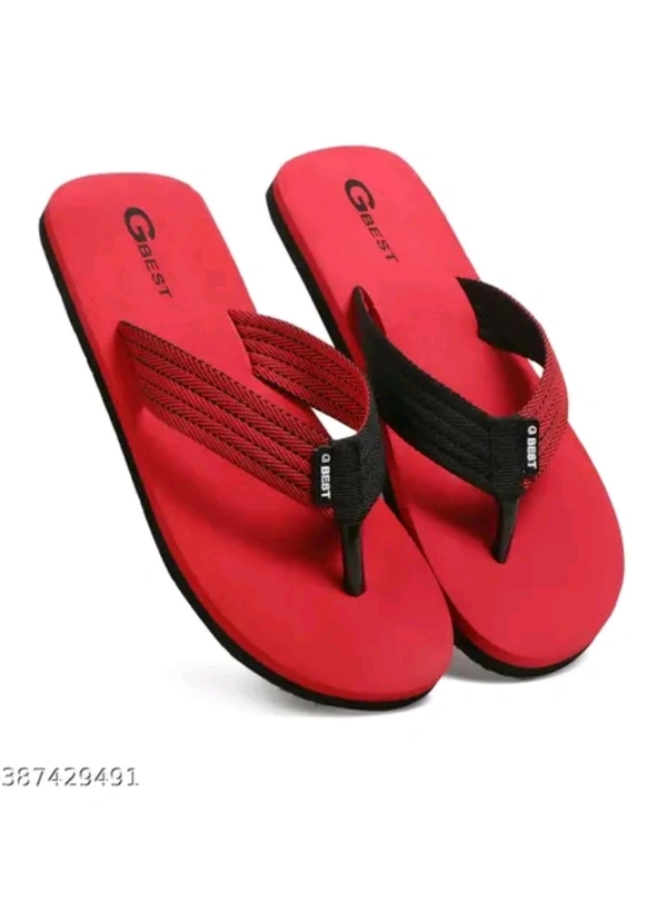 PIHU ENTERPRISES  ₹103 WCP Slippers Flip Flops For Men Pack Of 2 Pairs g5ra8x M 136 - Black Red, 8